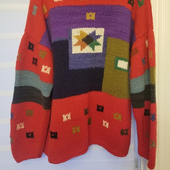 Peruvian 100% wool sweater - Picture 2 of 2